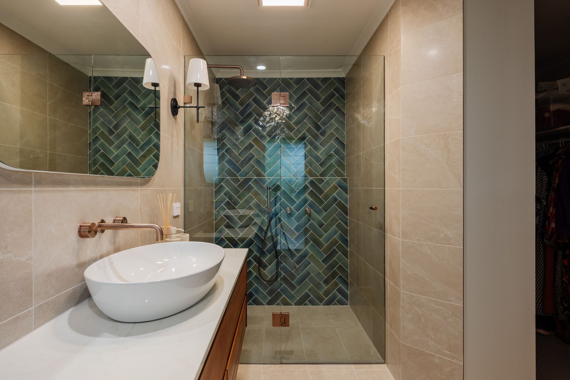Luxury ensuite renovation in Redhead by Suncoast Bathrooms with modern tiling, custom vanity, frameless shower and premium finishes