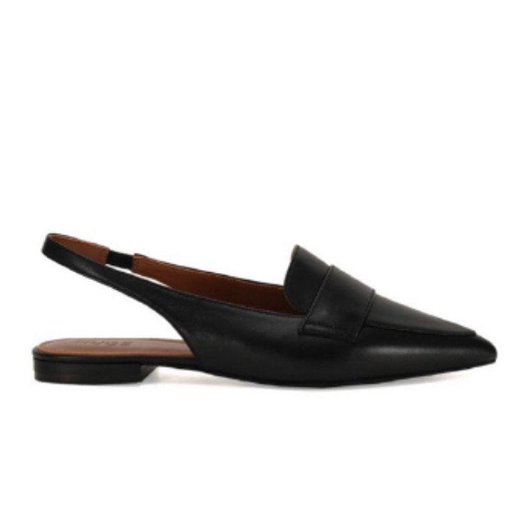A Pair of Black Slingback Loafers on a White Background — Onyx Poppy Boutique in Buderim, QLD