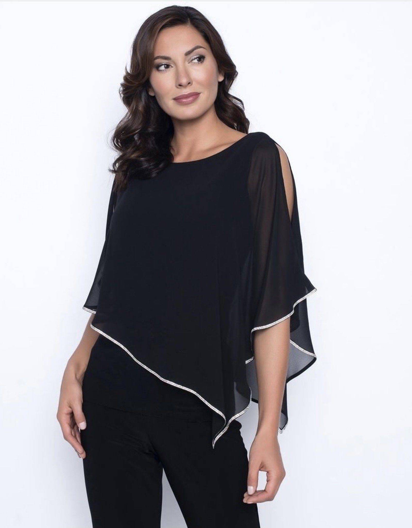 A Woman is Wearing a Black Top and Black Pants — Onyx Poppy Boutique in Buderim, QLD