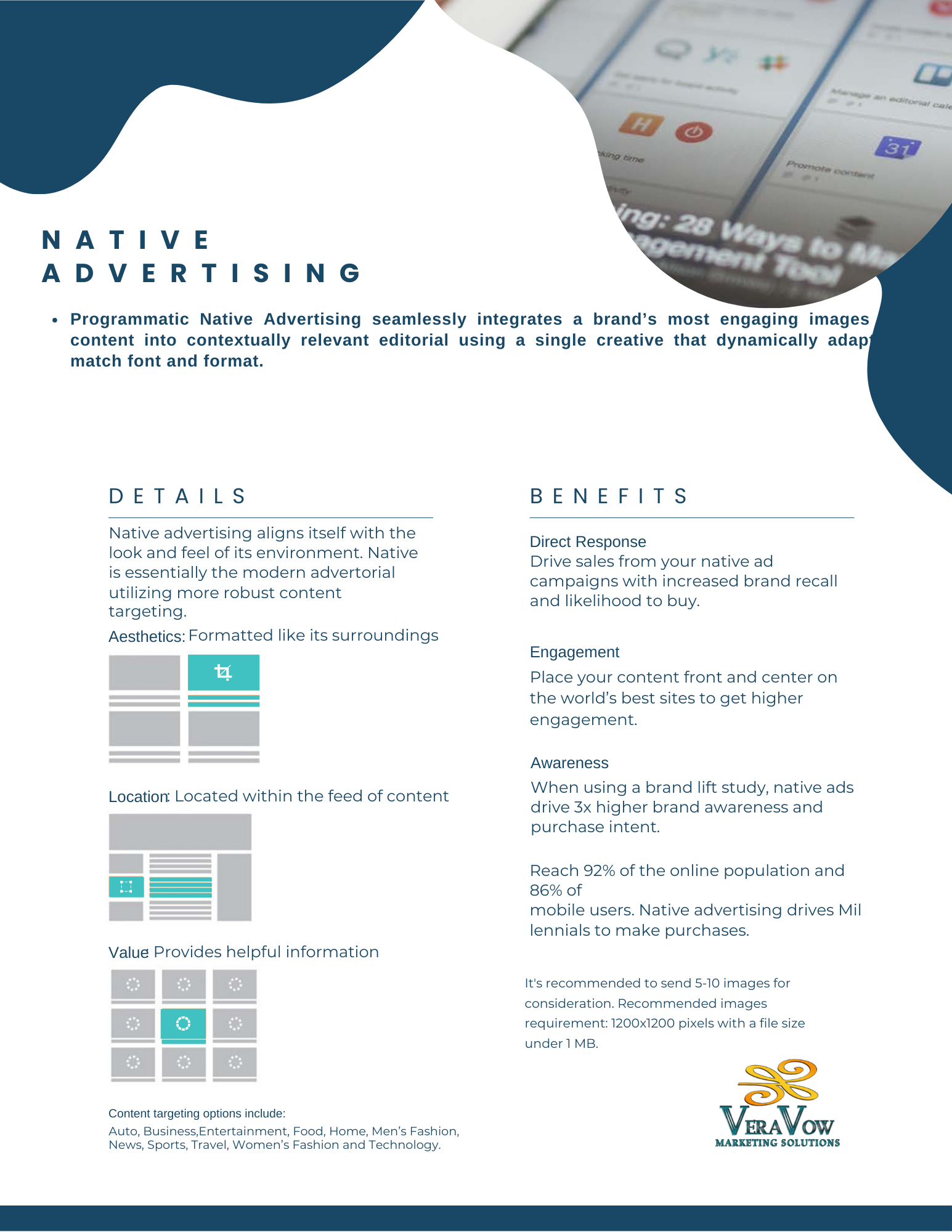 Download a copy here Native advertising infographic with details and benefits.