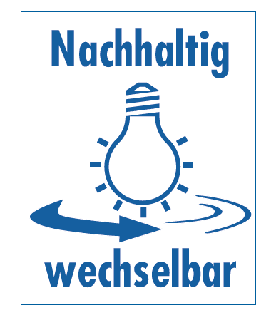 Glühbirnen die nachhaltig wechselbar sind.