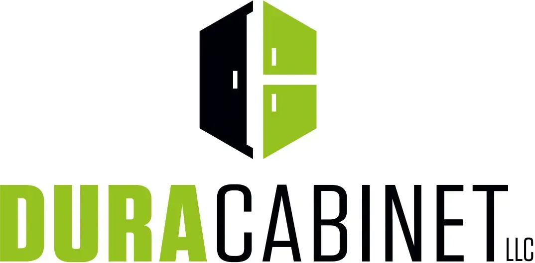 Logo for DuraCabinet LLC. Features a cabinet graphic with green and black colors, and the company name.
