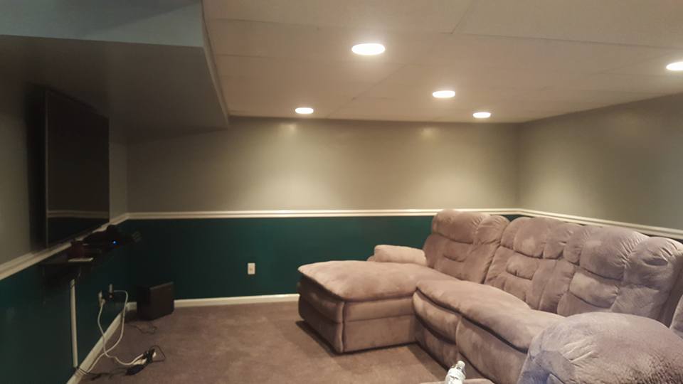 Basement Wall & Trim Painting - Delaware PA