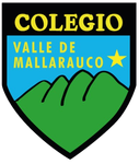 Logotipo del colegio en forma de escudo: texto “COLEGIO”, texto “VALLE DE MALLARAUCO”