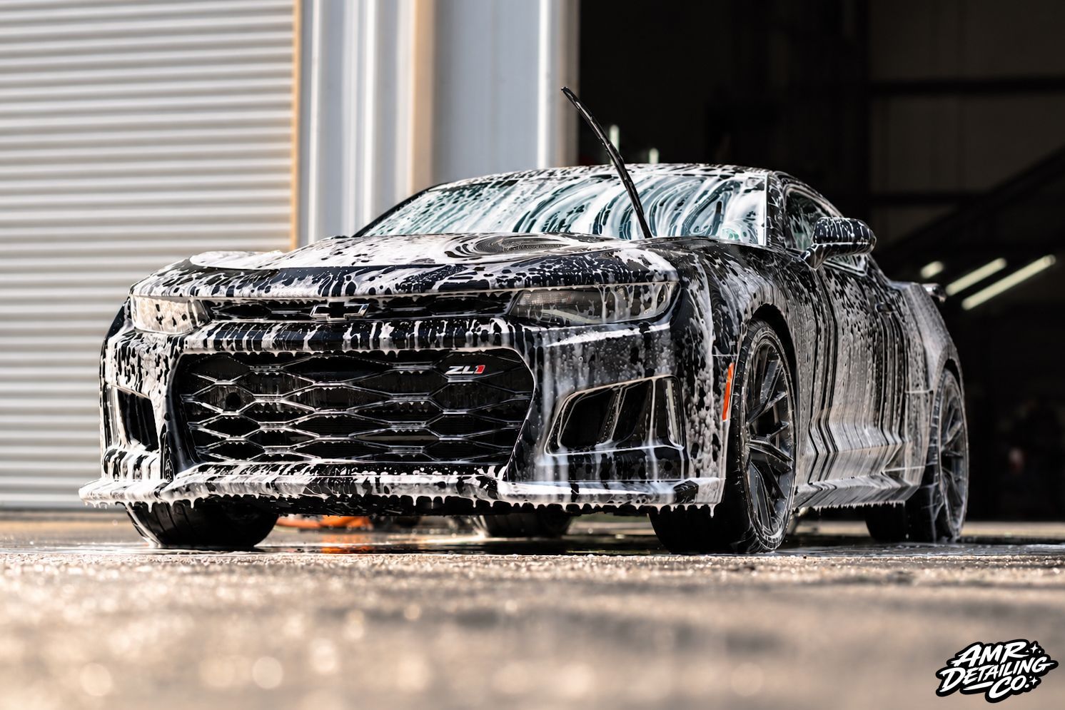 2024 Chevrolet Camaro ZL1 exterior detailing and foam wash
