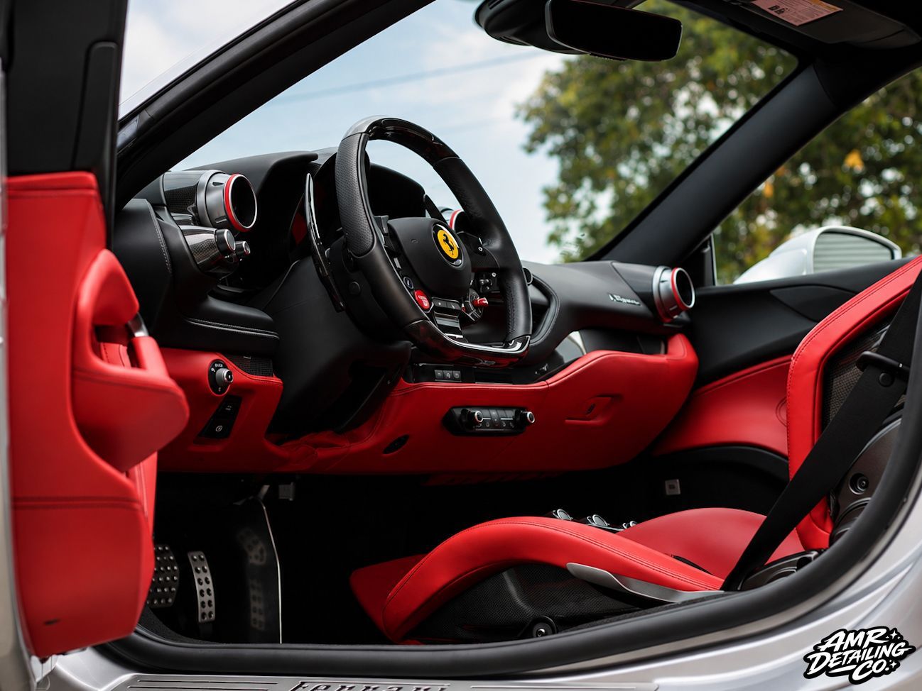 Ferrari F8 Interior ceramic coating package by AMR Detailing Co.  in Kenner, LA