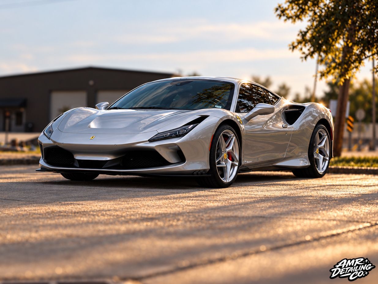 Ferrari F8 Tributo ceramic coating in Kenner, LA by AMR Detailing Co.