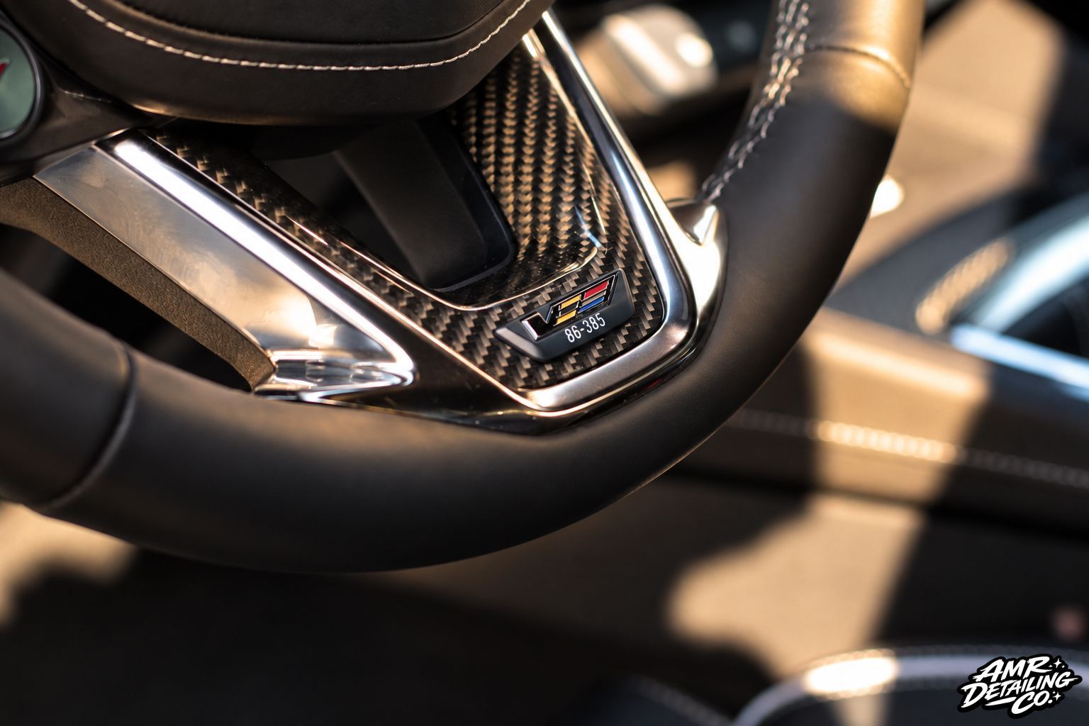 Leather Ceramic Coating on this CT5-V Blackwing by AMR Detailing Co.
