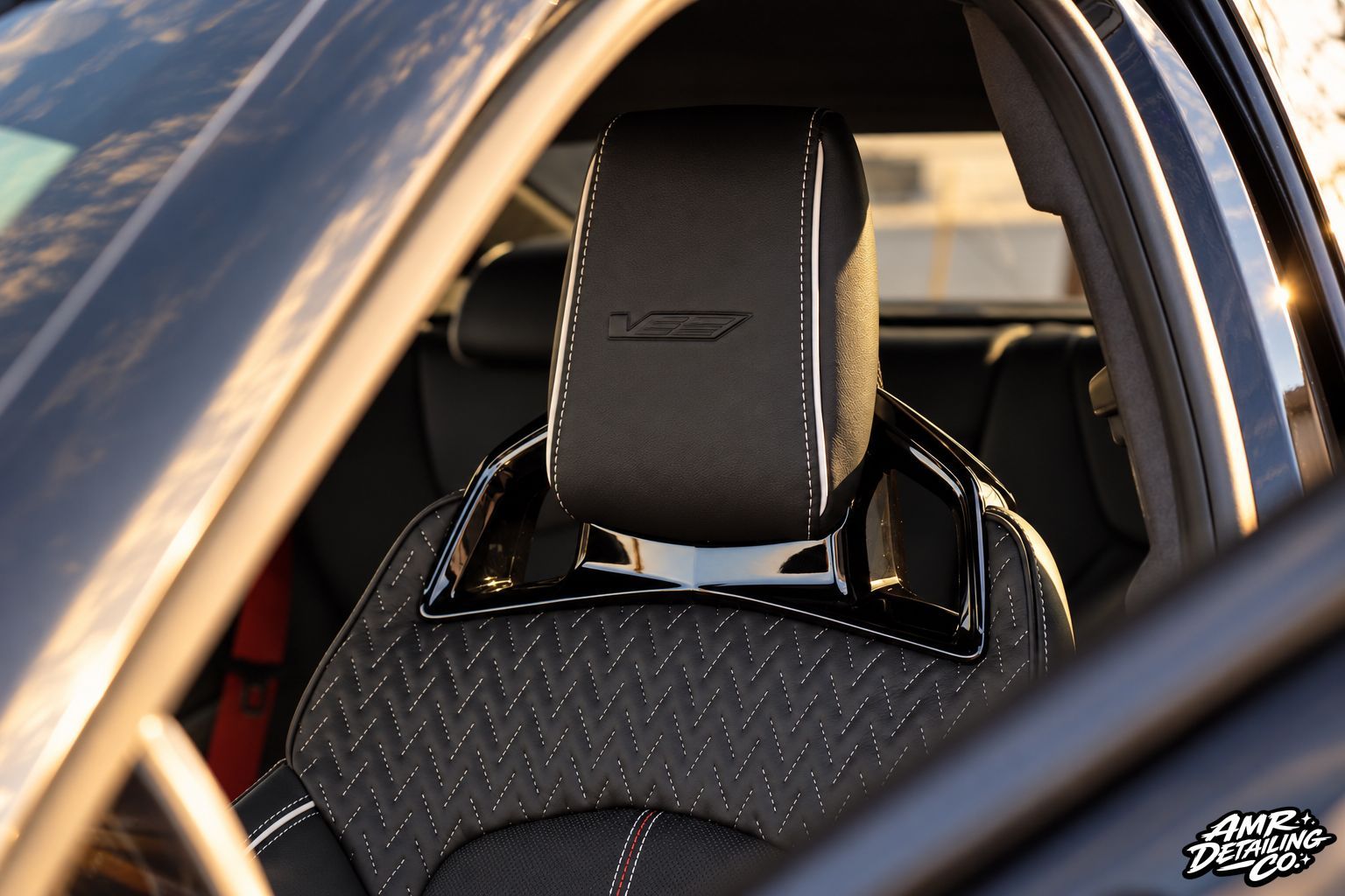 Leather Ceramic Coating on this CT5-V Blackwing by AMR Detailing Co.