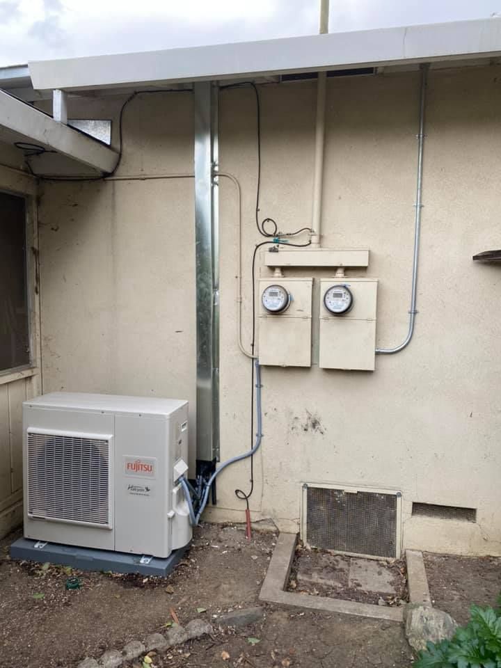 Insulated HVAC air ducts connected to central system for improved indoor air quality service
