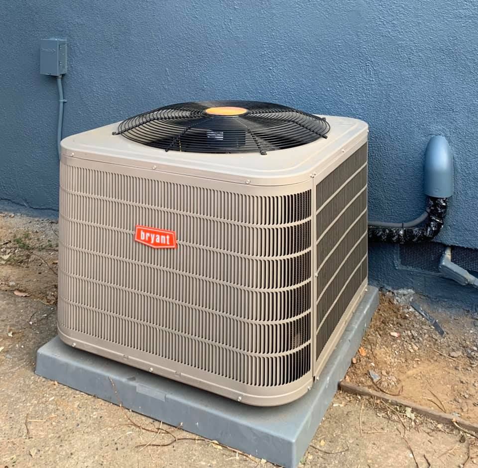 New air conditioning installation with HVAC indoor air quality system and repair readiness
