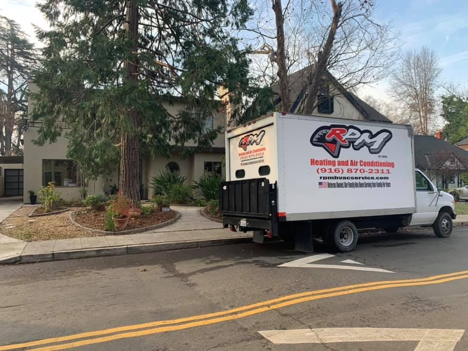 RPM HVAC truck offering heating and air conditioning services near you
