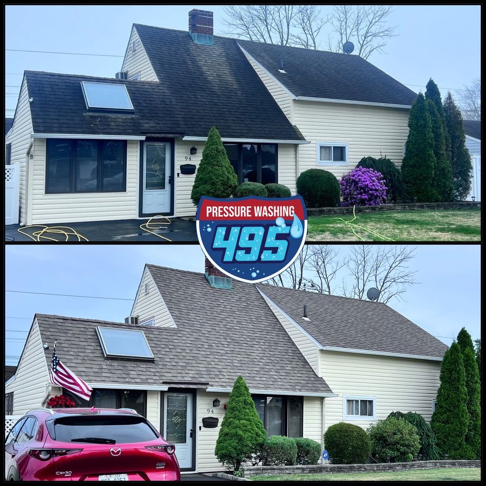 Roof cleaning soft washing