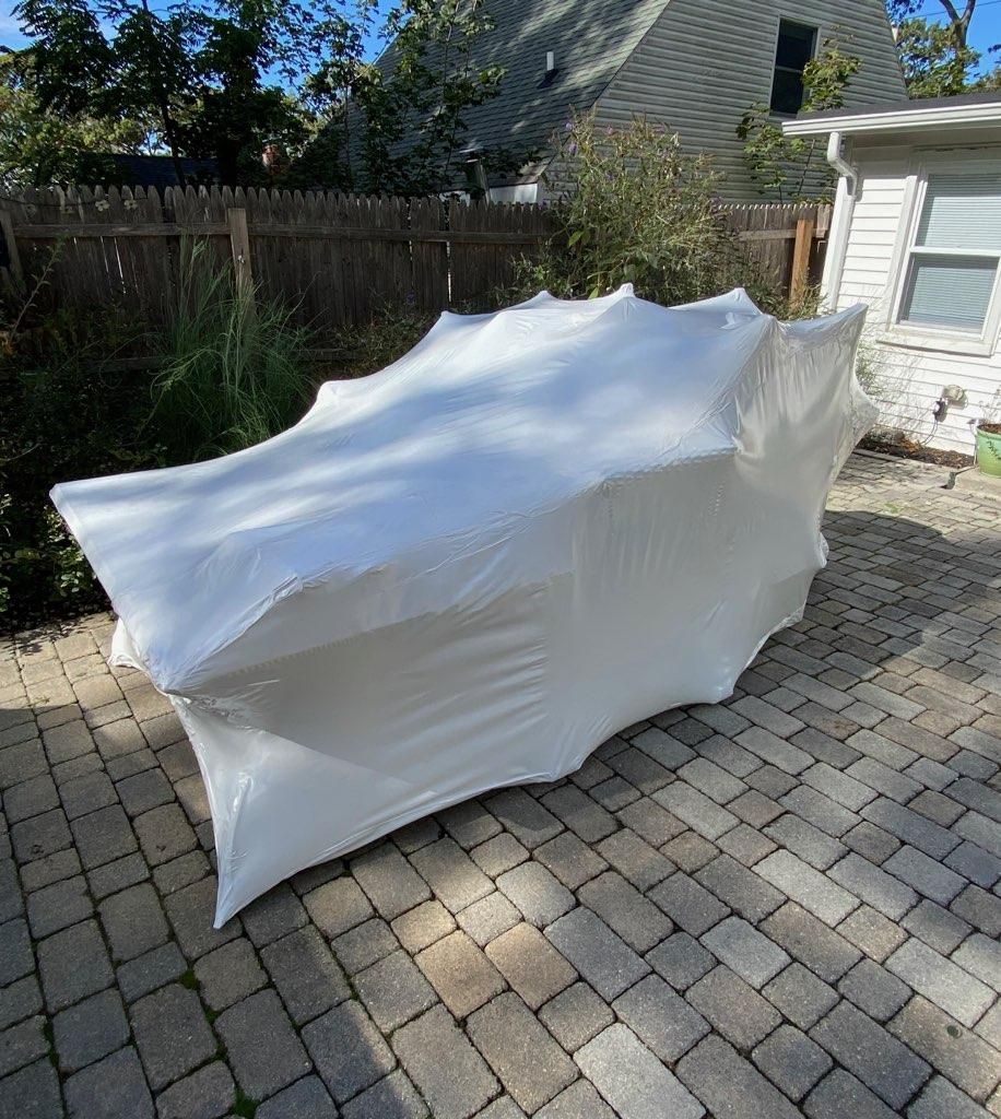 shrink wrapped furniture