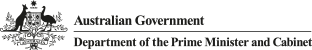 Logo for the Australian Government, Department of the Prime Minister and Cabinet. Features the Australian Coat of Arms.