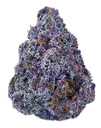 Purple and gray mineral rock with a rough, crystal-like texture on a white background