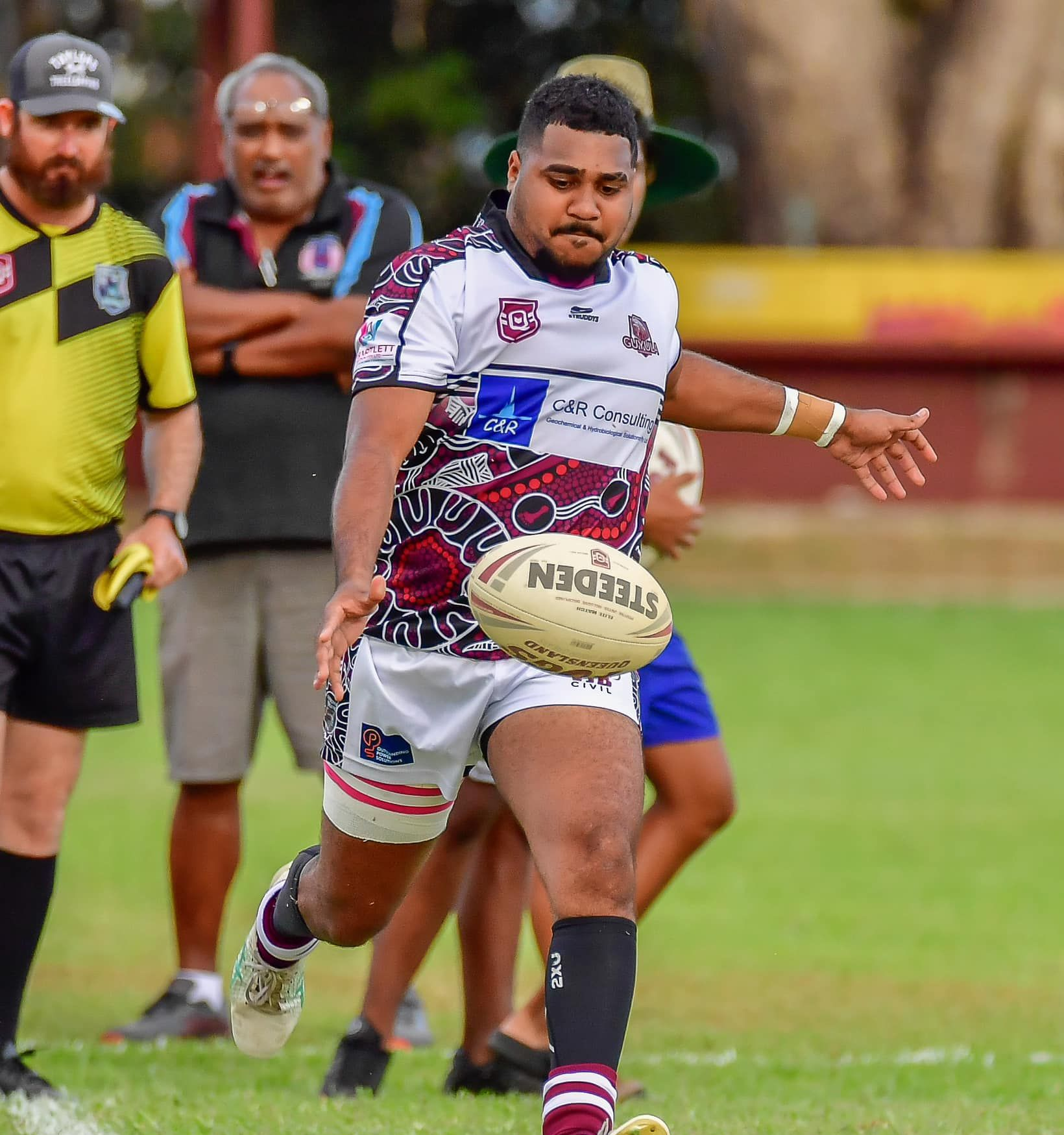 Rugby Player Kicking Ball — Amanda Jade Photography In Gordonvale, QLD
