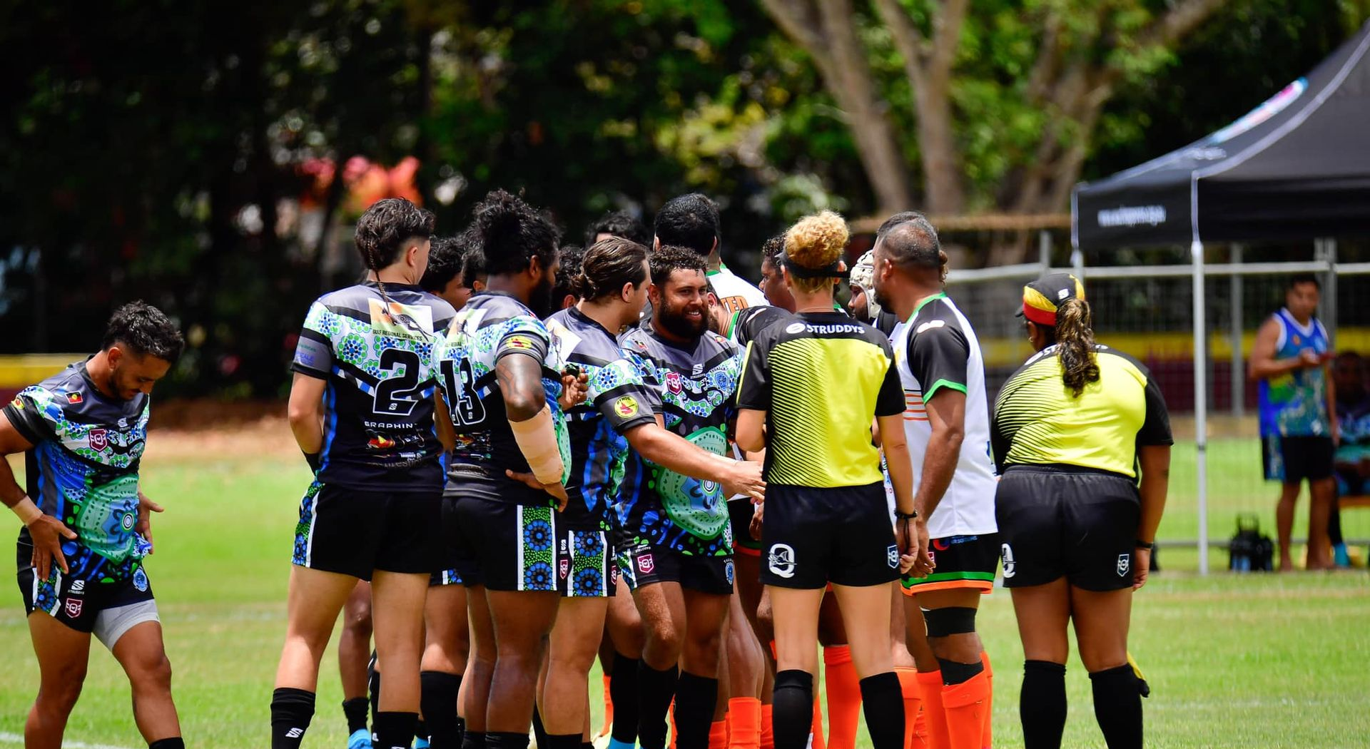 Rugby Players in Black, Blue — Amanda Jade Photography In Gordonvale, QLD