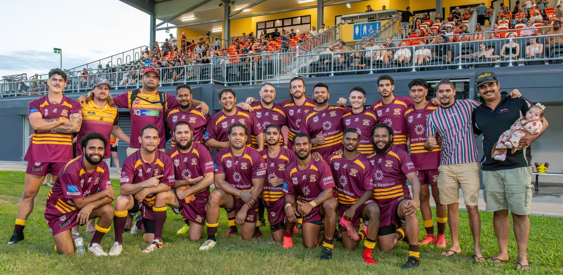 Youth Rugby Team In Maroon And Gold Jerseys — Amanda Jade Photography In Gordonvale, QLD