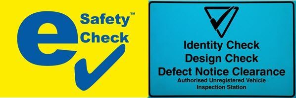 A Yellow Sign That Says Safety Check and a Blue Sign — Savins Radiator Service In Lismore, NSW