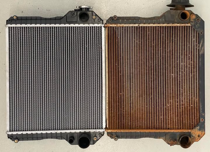 Two Radiators , One Clean and One Rusty  — Savins Radiator Service In Grafton, NSW