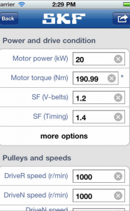 SKF Belt Calculation