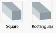 poutres métalliques rectangulaires et carrées