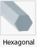 poutre en métal hexagonale en laiton