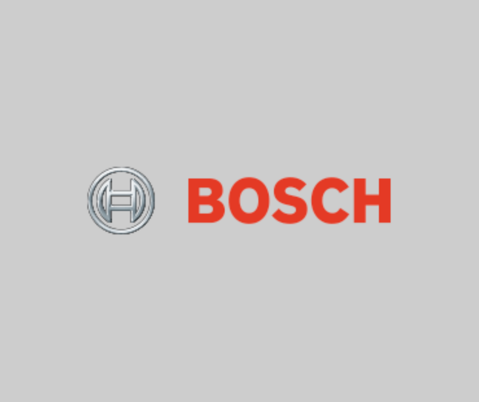 Bosch logo with gray emblem and red wordmark on a light gray background