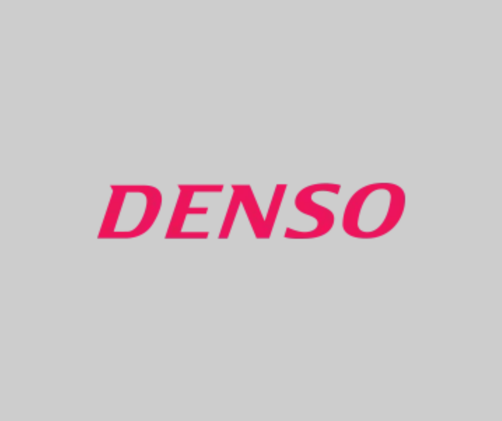 Pink DENSO logo on a light gray background
