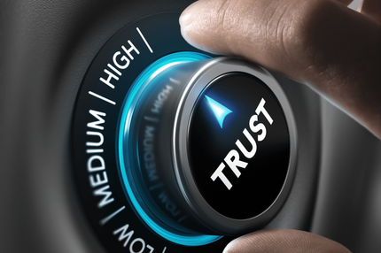 trust dial with three settings: low, medium and high
