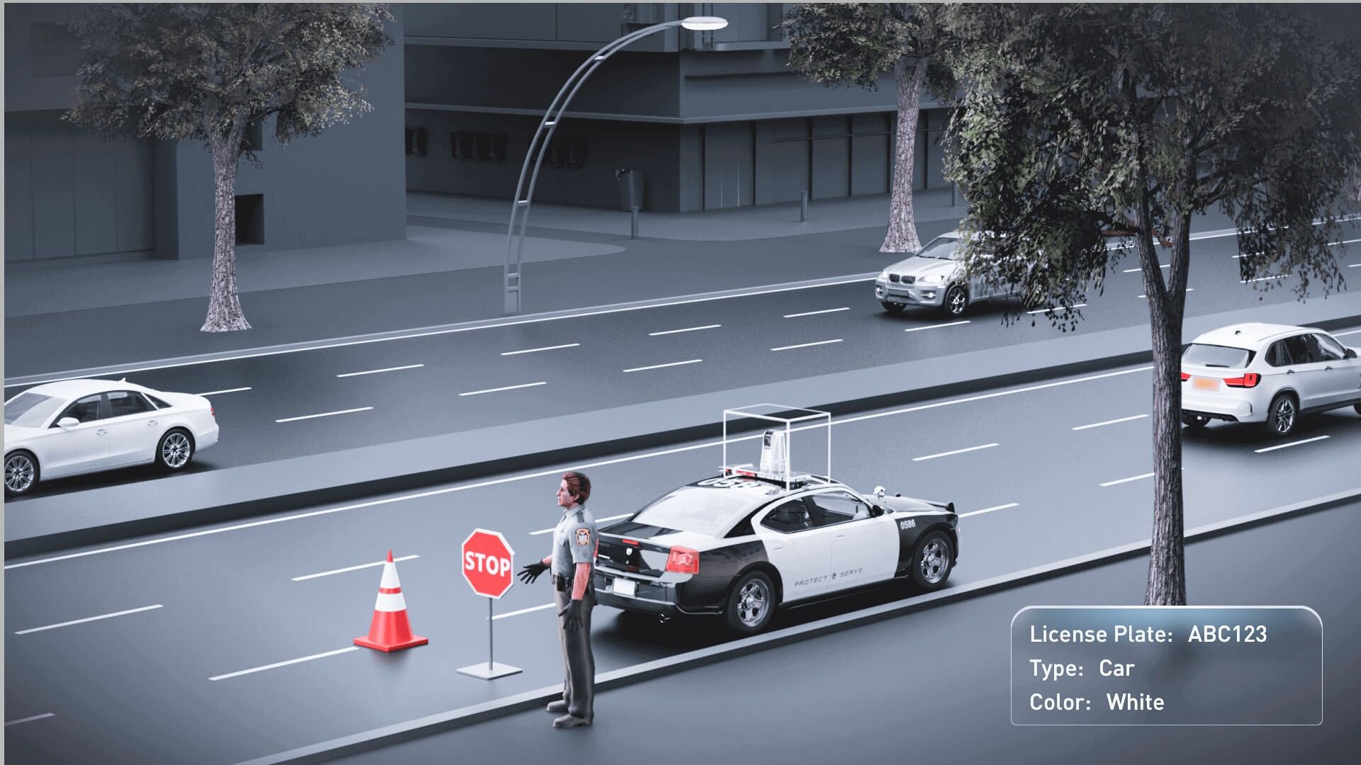 Portable enforcement for vehicle checks and checkpoints