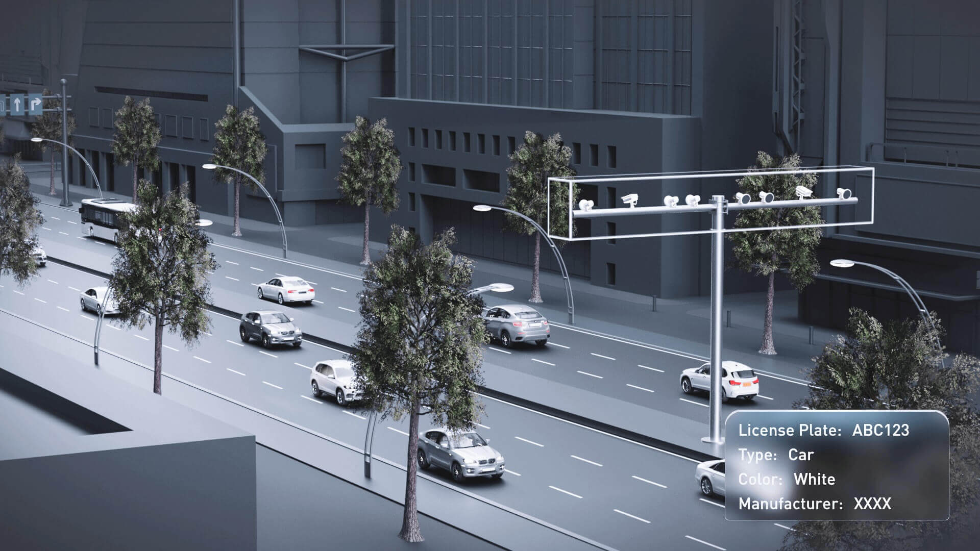 Vehicle characteristics detection on urban main roads