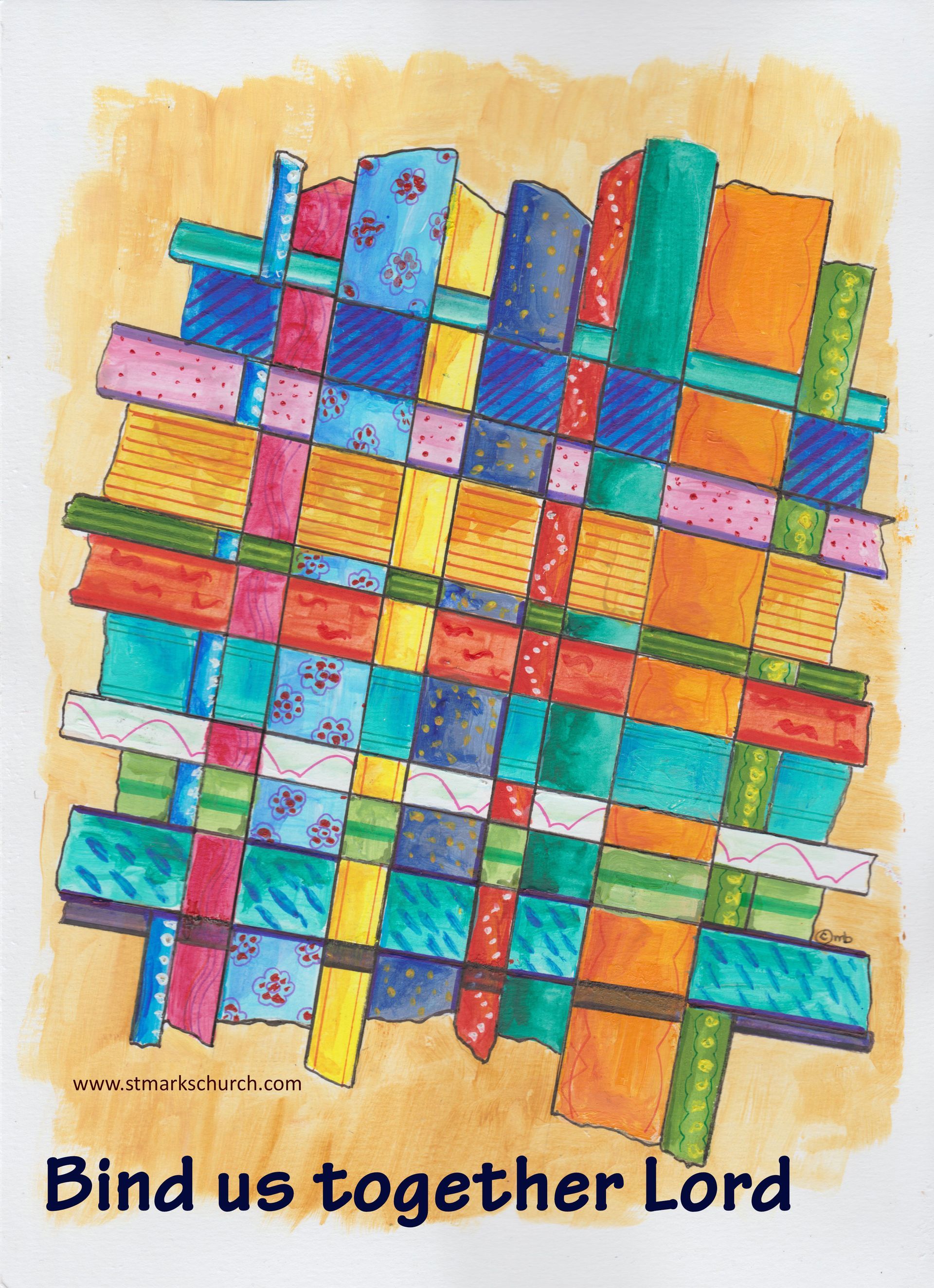 Bind together in artwork