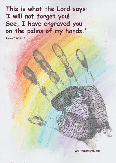 I have engraved you on the palms of my hands