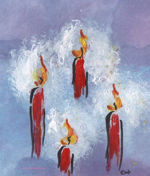 The fourth Advent Candle