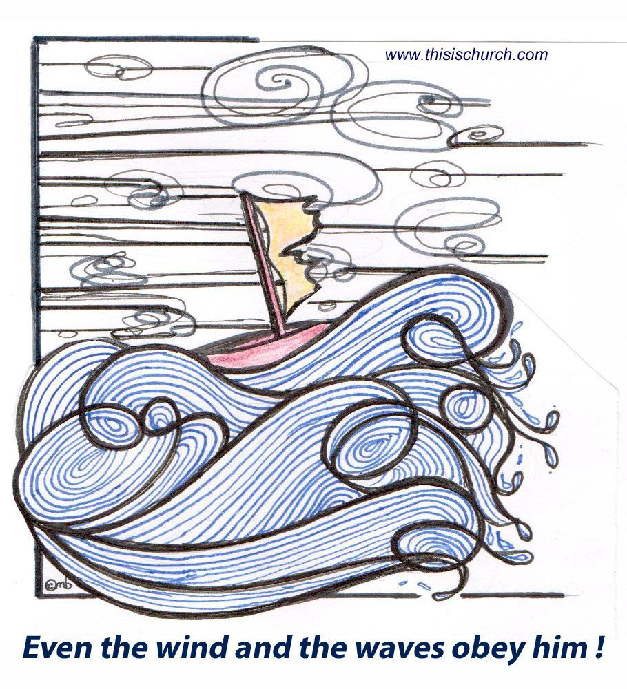 Jesus stills the storm 
