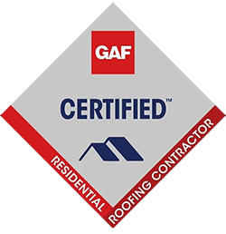 Un logo pour un entrepreneur en toiture résidentielle certifié