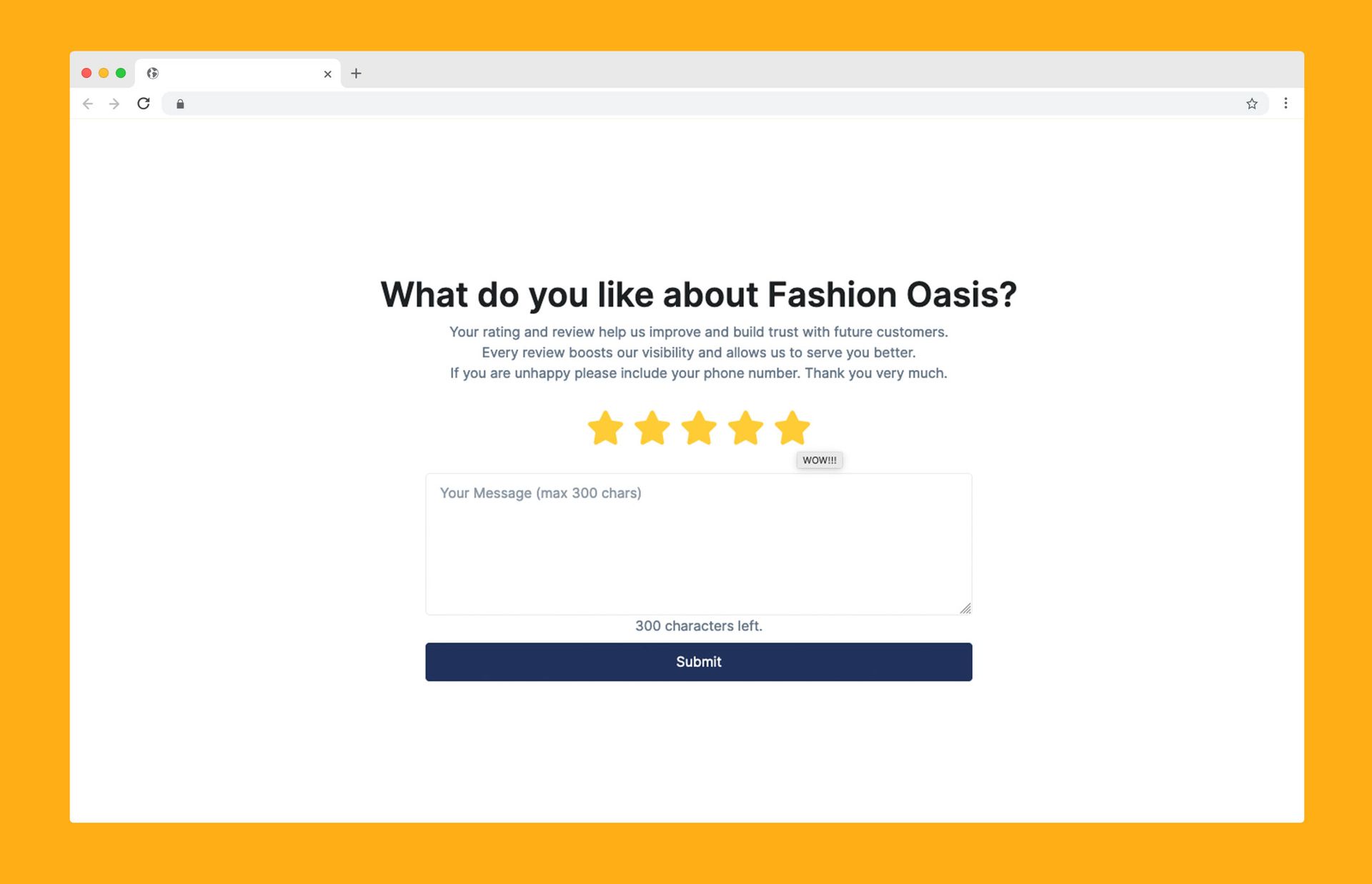 Survey prompt: