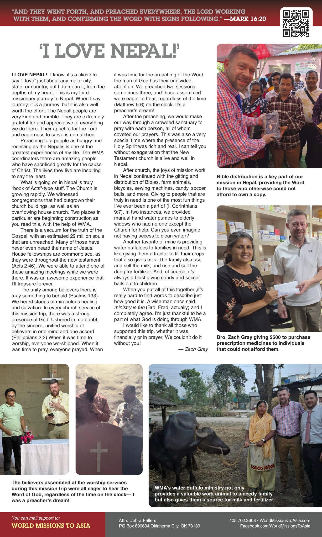 Collage of Nepal event photos with “I LOVE NEPAL” headline, people posing, and a small memorial scene