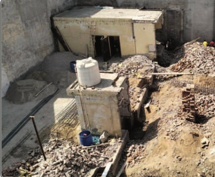 church being built in India ariel view