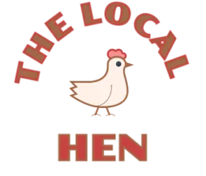 A logo for the local hen with a chicken on it