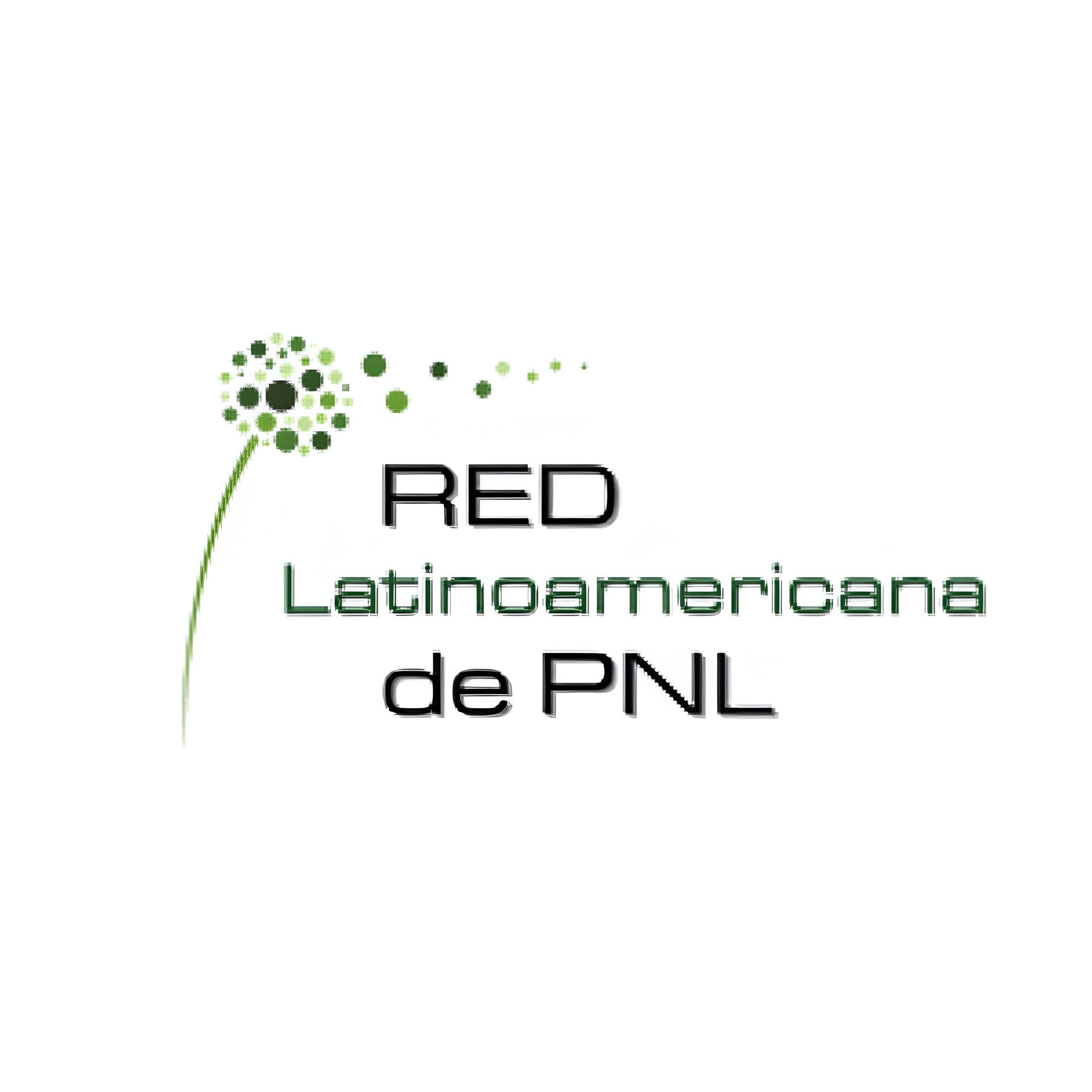 Logo de “RED Latinoamericana de PNL” en negro y verde sobre fondo blanco.