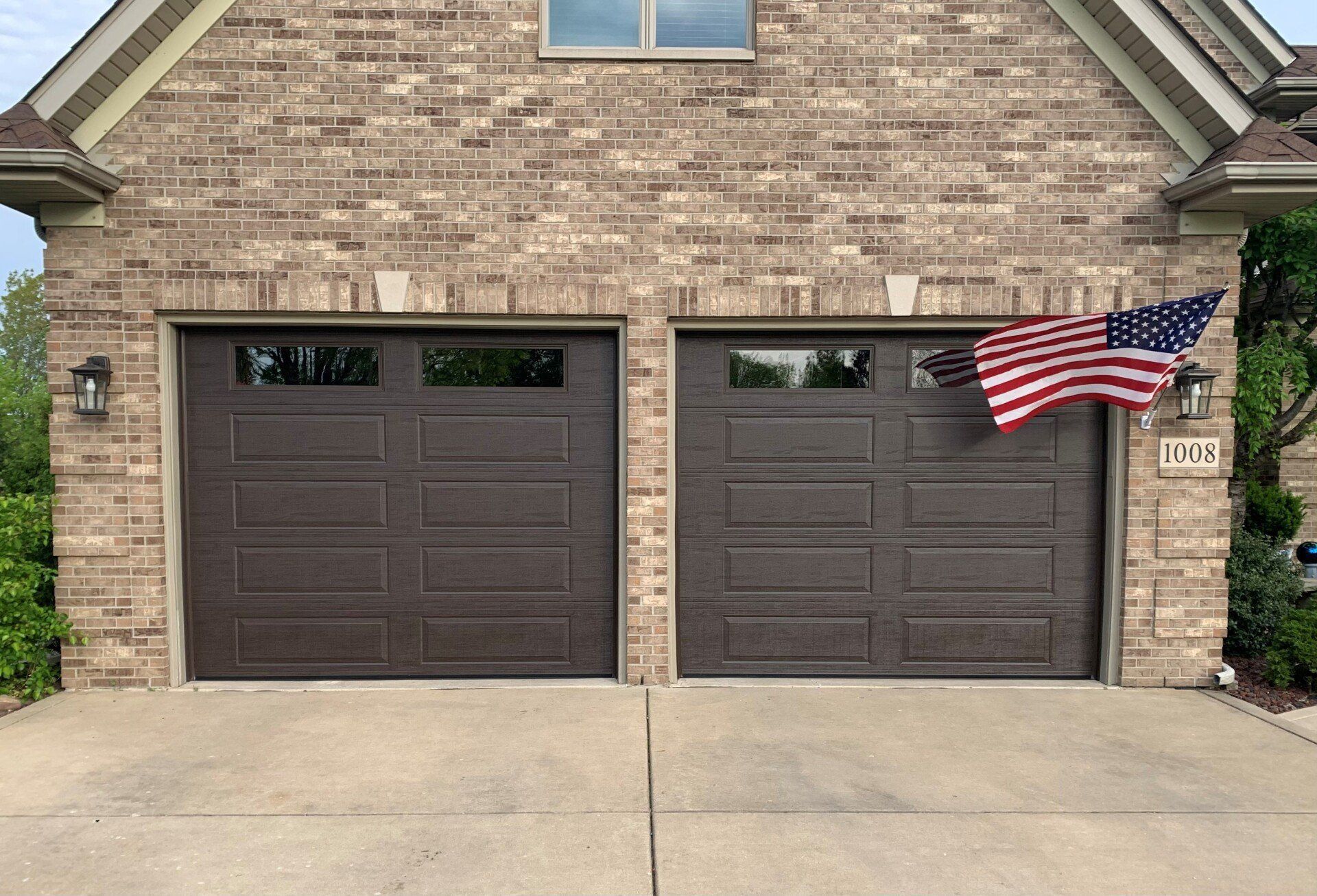 Steel garage door installation