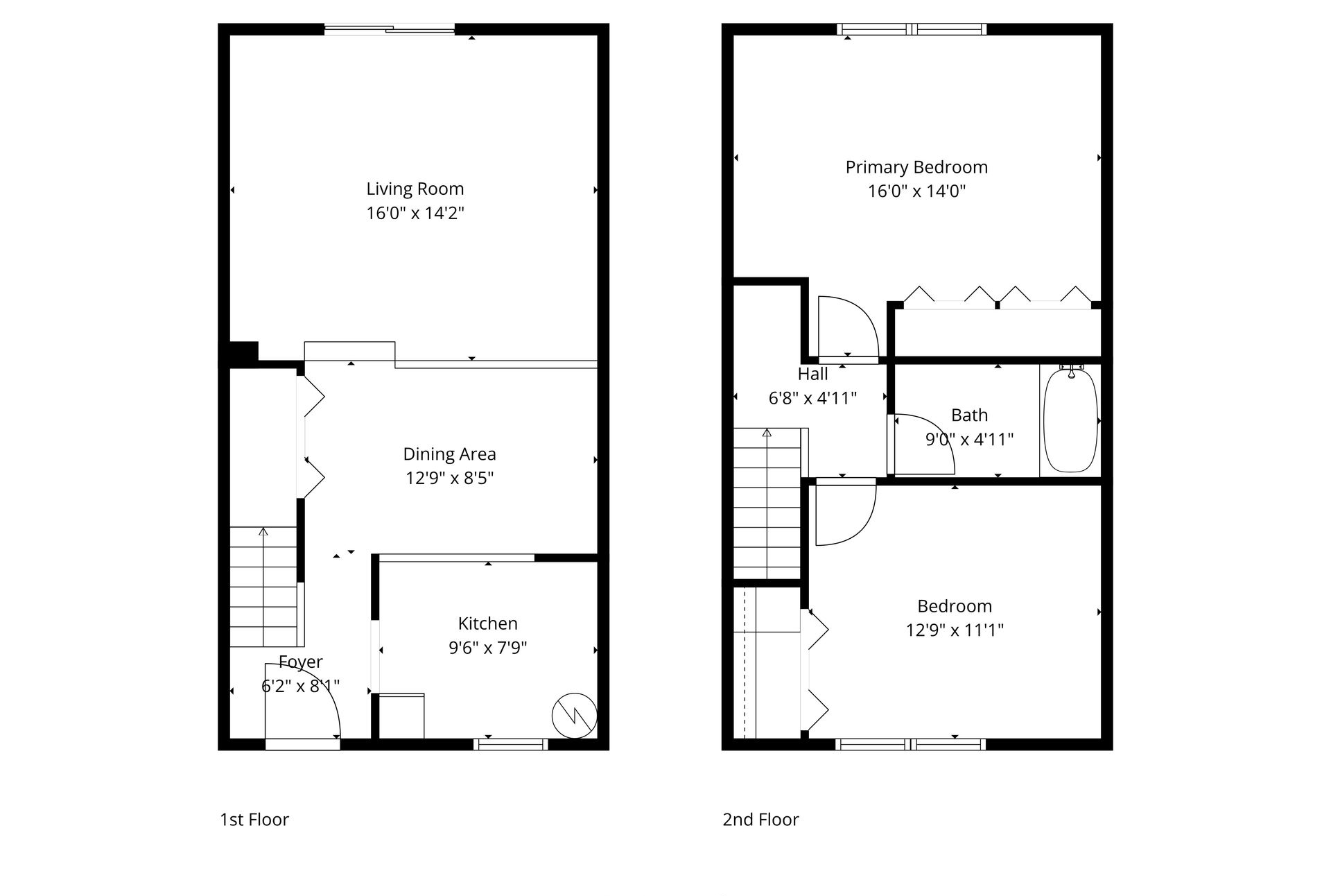Floor Plan: Two Bedroom