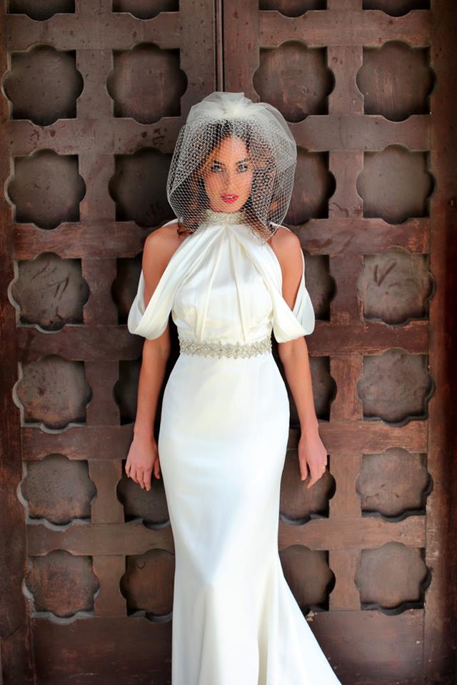 Bride posing for camera