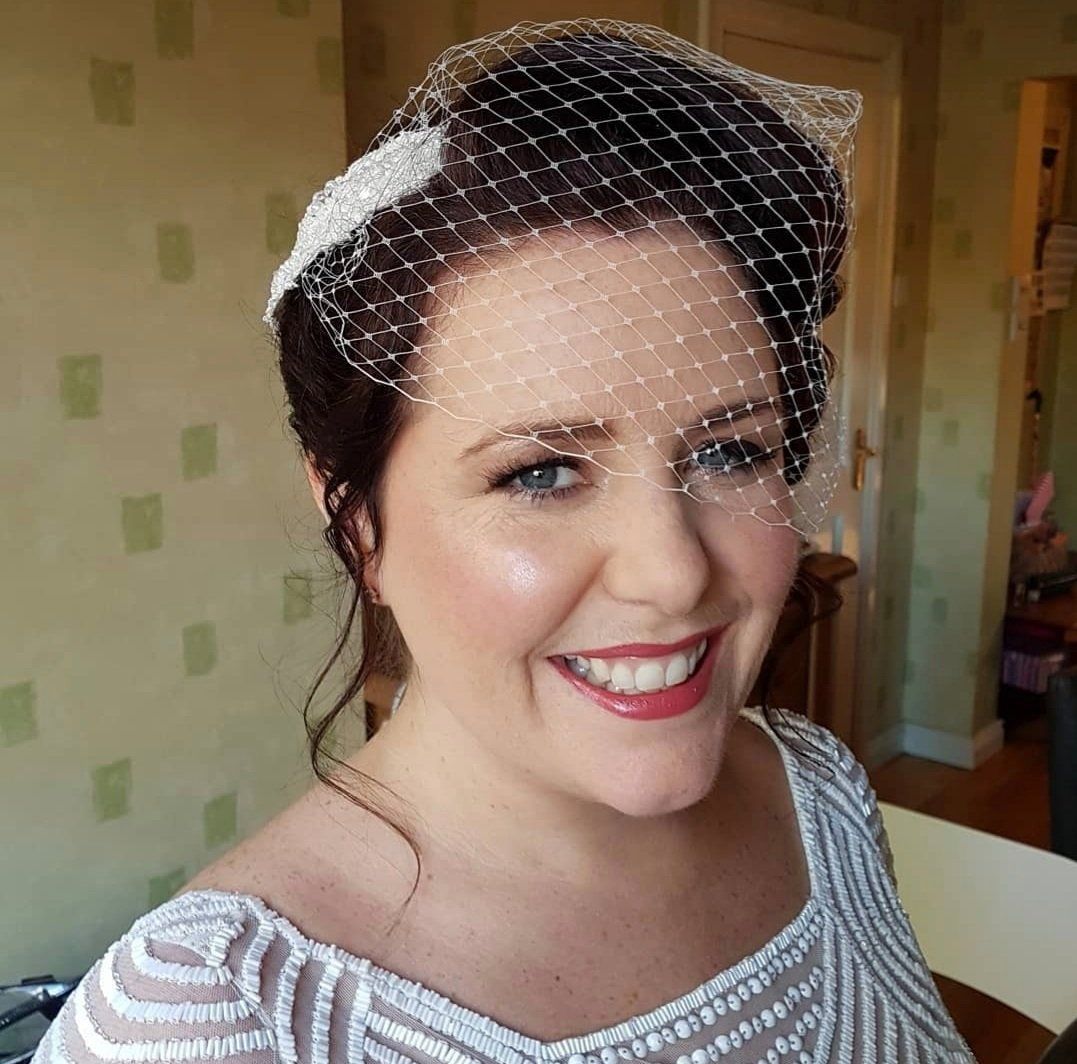 Bride smiling