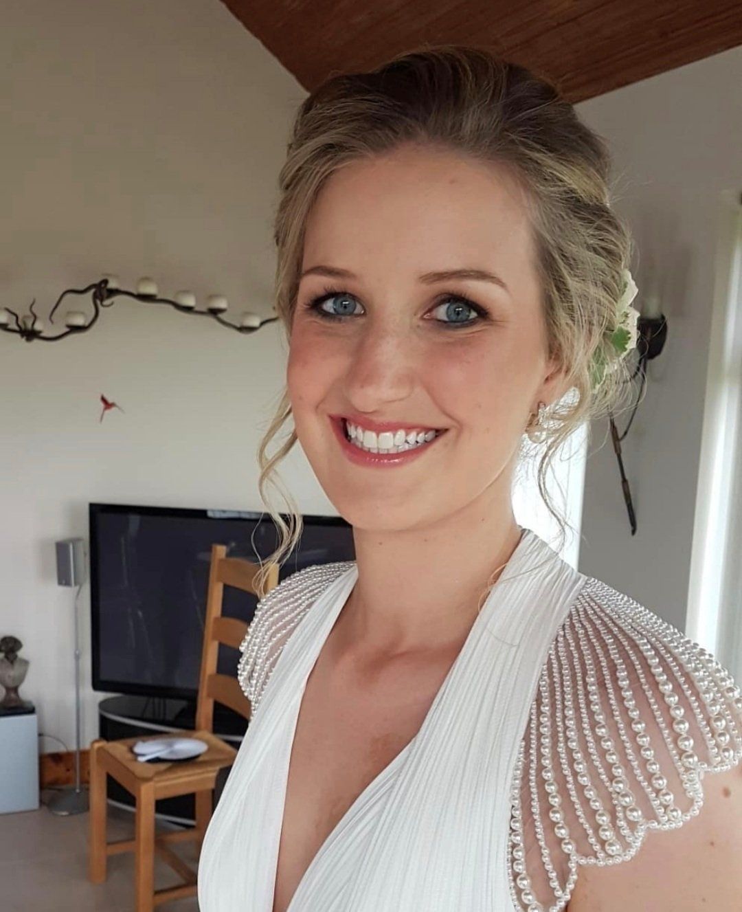Bride smiling