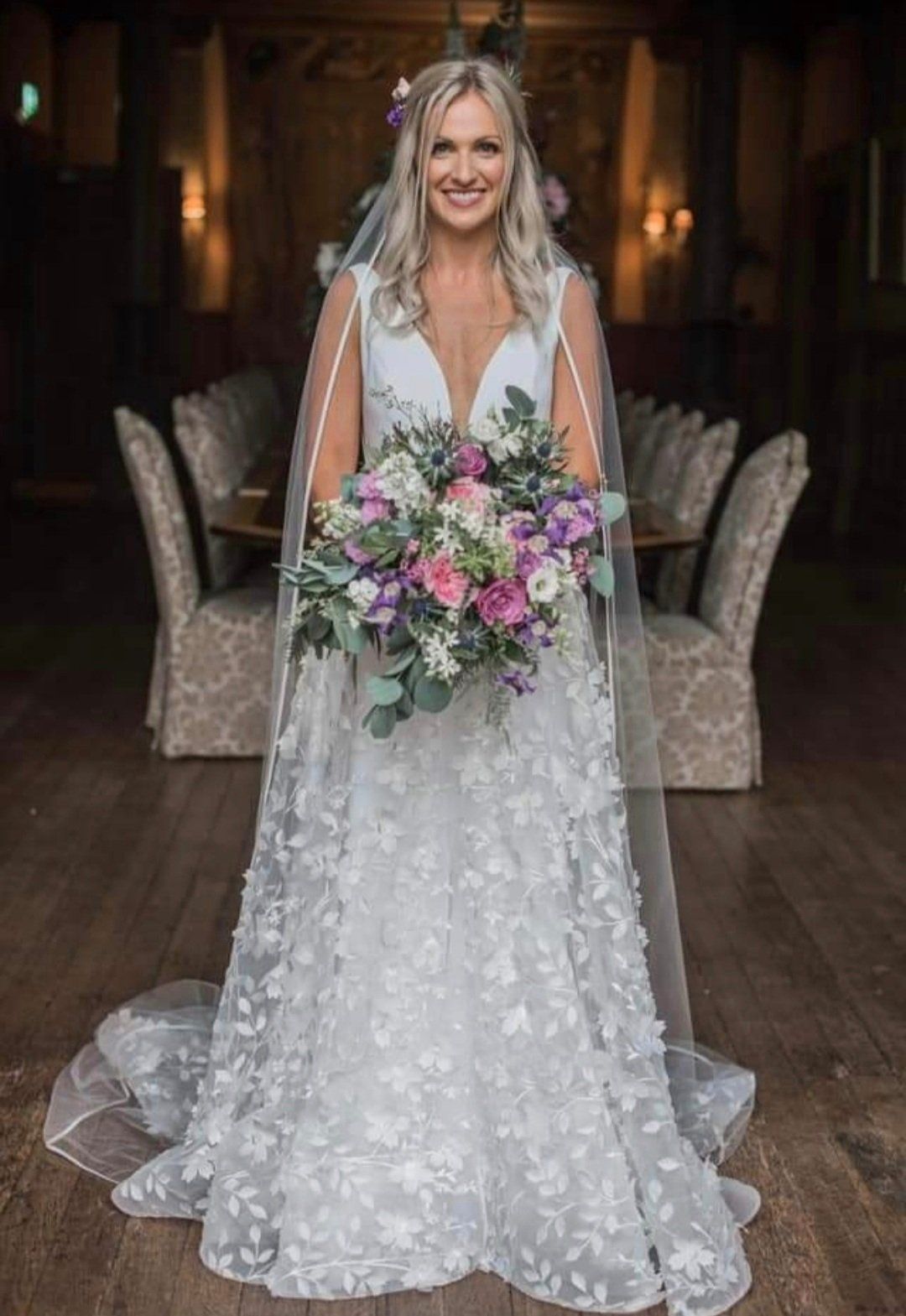 Bride smiling