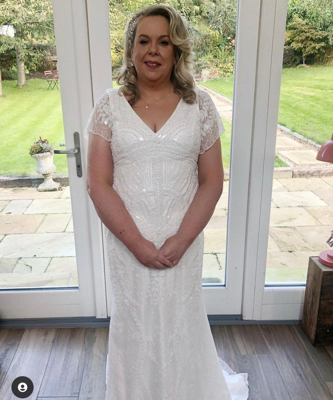 Bride smiling